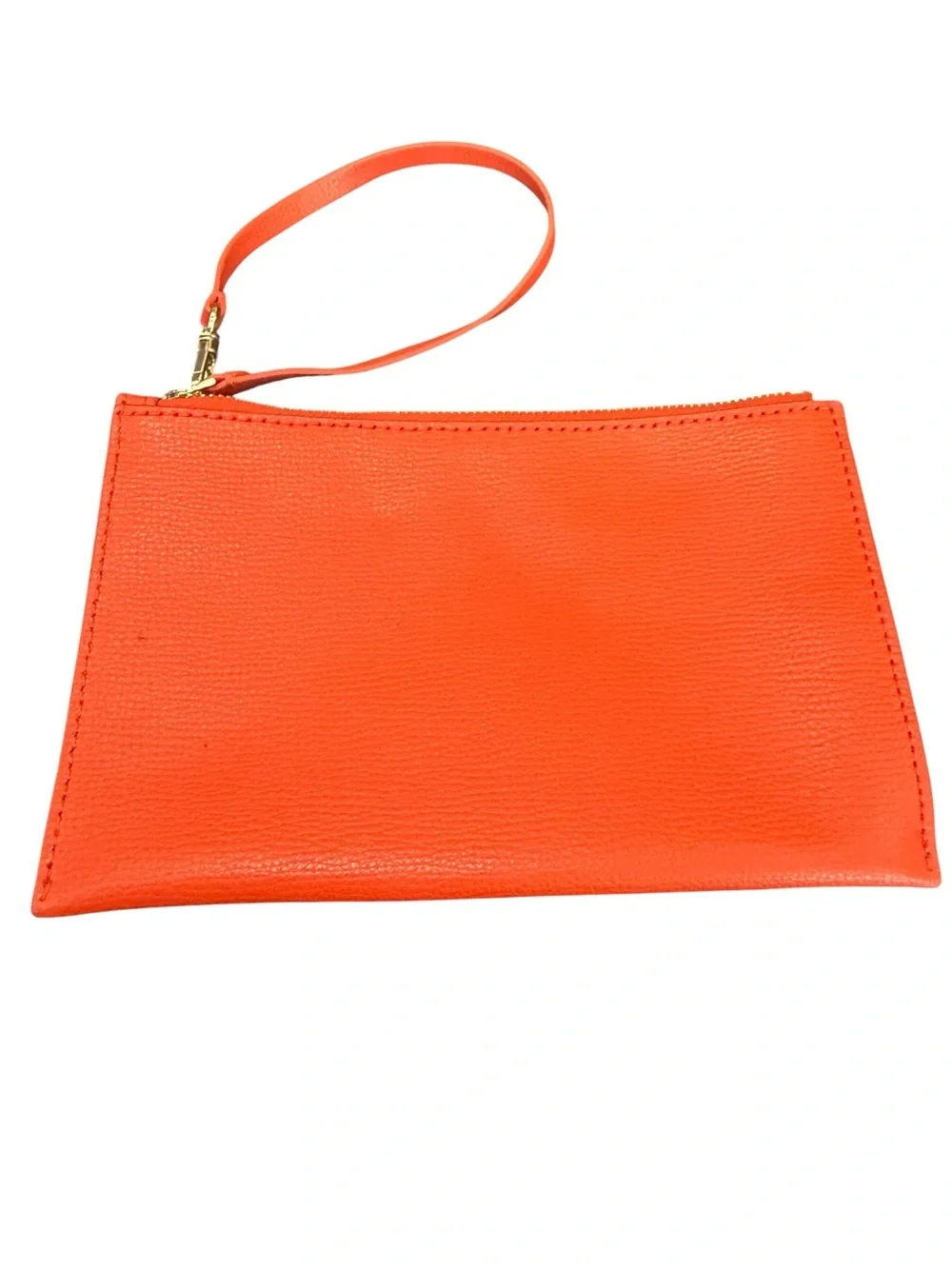 kate spade Orange Leather Wristlet Pouch with Gold Hardware